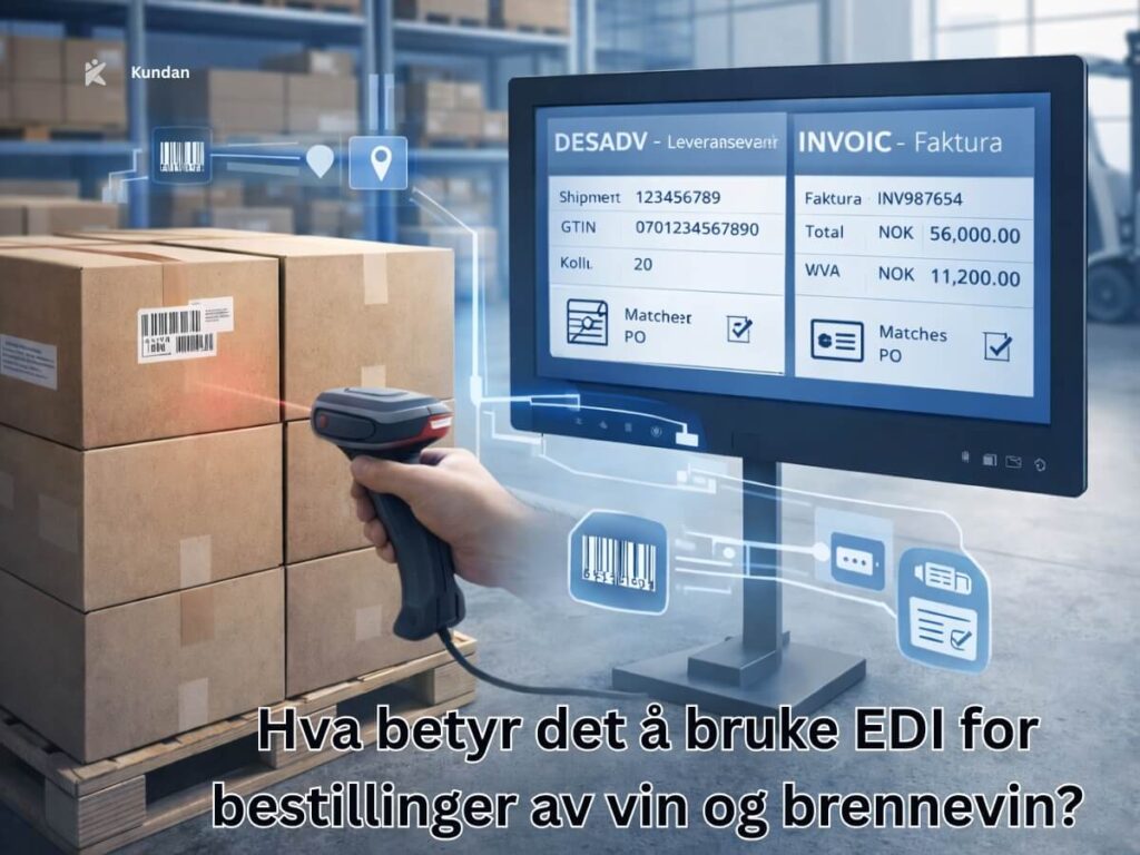 Hva betyr det å bruke EDI for bestillinger av vin og brennevin?