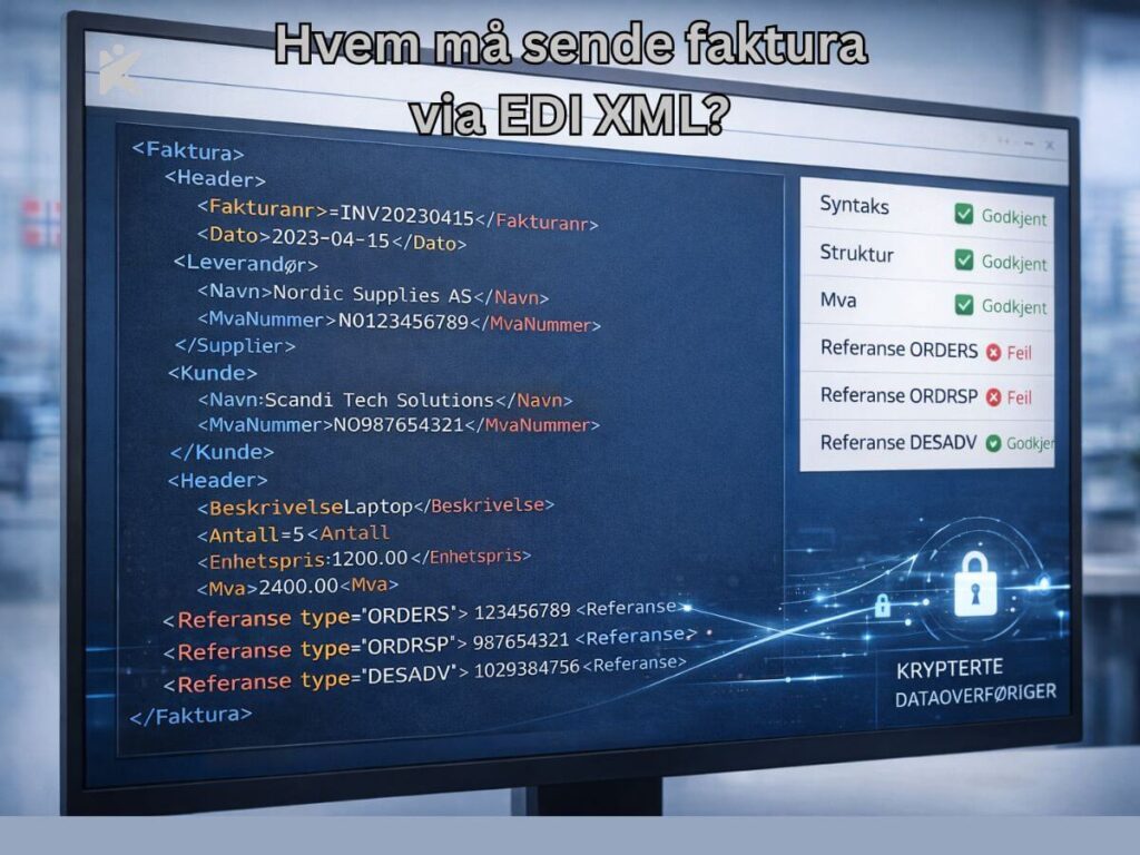 Hvem må sende faktura via Vinmonopolet EDI XML