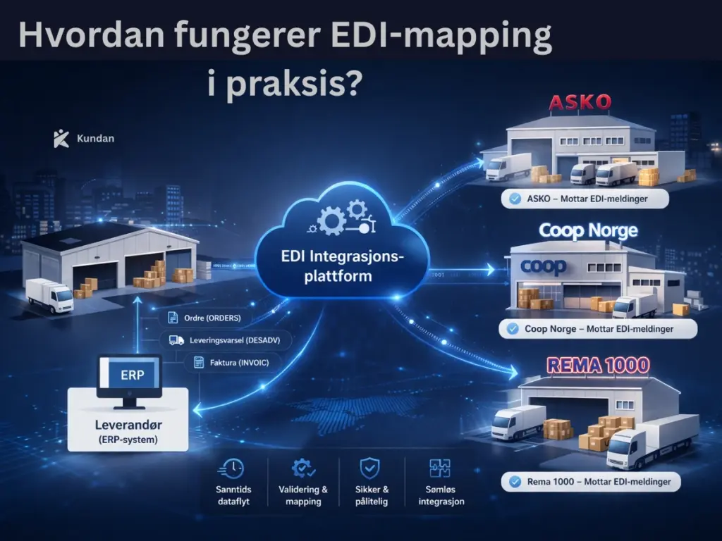 EDI-mapping forklart: Hvordan data oversettes mellom systemer